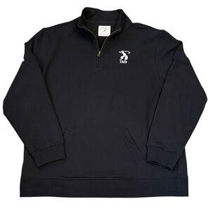 League 91 Golf Country Club 1929 1/4 Zip Sweatshirt Black Thick Cotton Blend 2X